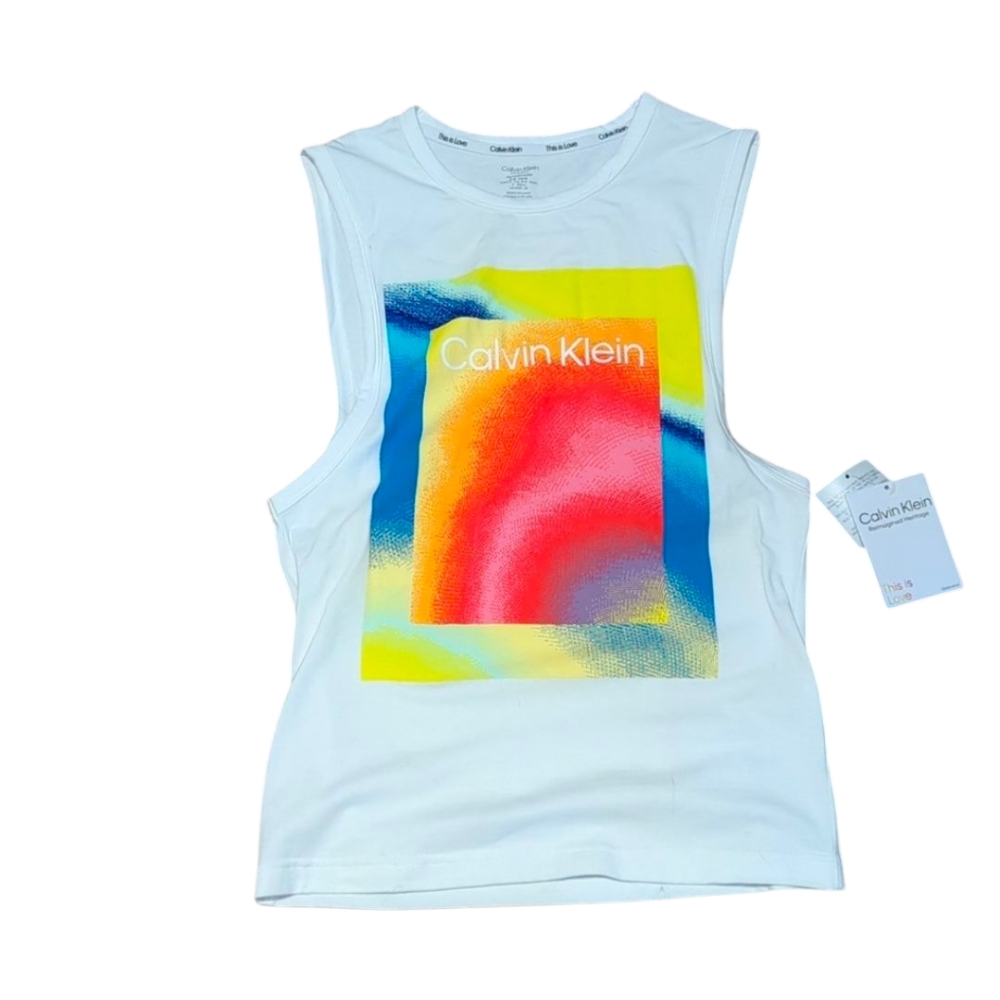 Calvin Klein Reimagined Heritage This is Love  White Tank Sleepwear